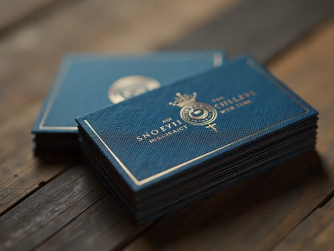 Premium business card printing with textured finish