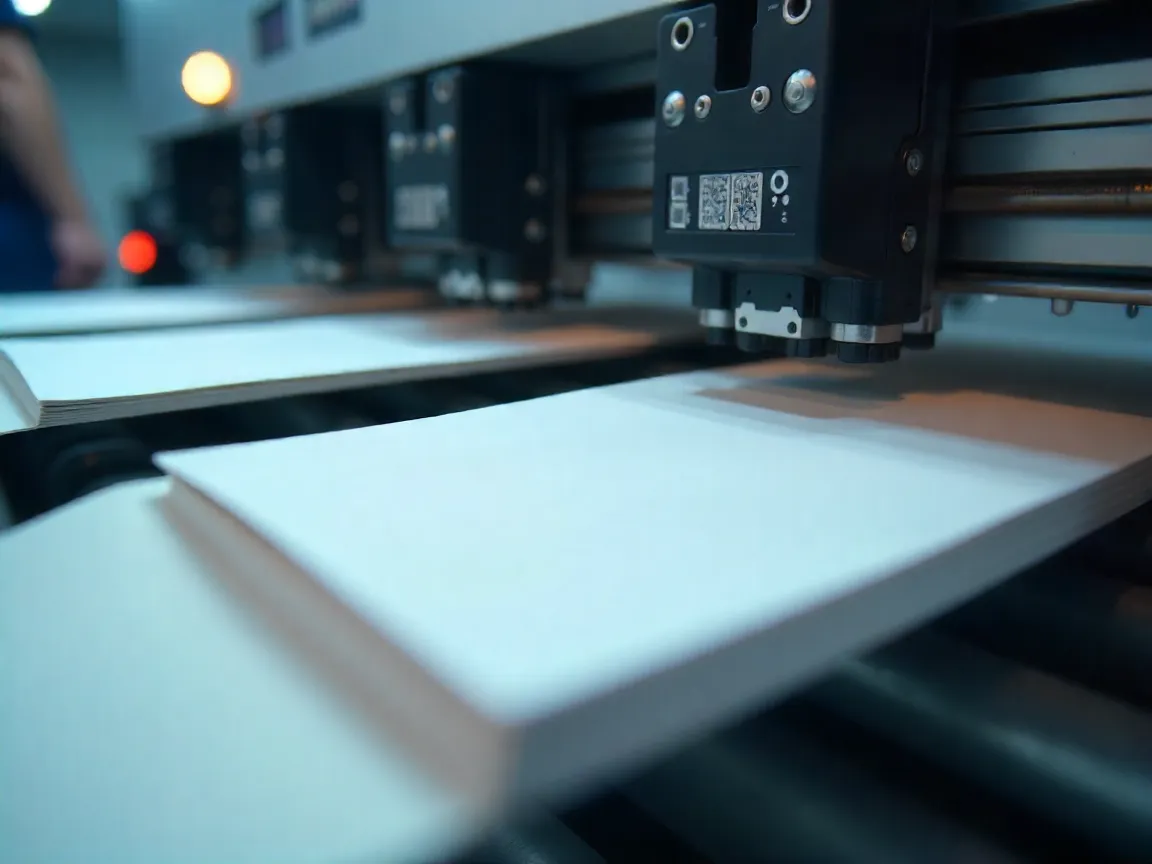 Modern card printing machinery in action